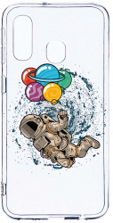 Husa Bestcase Compatibila cu Samsung Galaxy A20e Happy Astronaut 2MM Soft Silicon prot cam T 773 