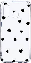 Husa Bestcase Compatibila cu Samsung Galaxy A20e Heart Pattern 2MM Soft Silicon prot cam T 1041 