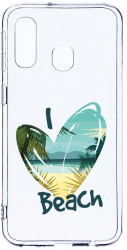 Husa Bestcase Compatibila cu Samsung Galaxy A20e I Love Beach 2MM Soft Silicon prot cam T 835 