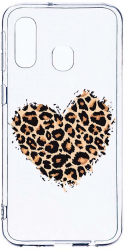 Husa Bestcase Compatibila cu Samsung Galaxy A20e Leopard Heart 2MM Soft Silicon prot cam T 761 