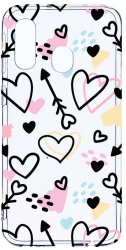 Husa Bestcase Compatibila cu Samsung Galaxy A20e Love Symbols 2MM Soft Silicon prot cam T 764 