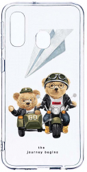 Husa Bestcase Compatibila cu Samsung Galaxy A20e Teddy On The Road 2MM Soft Silicon prot cam T 932 