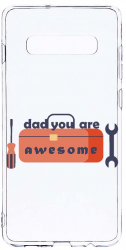 Husa Bestcase Compatibila cu Samsung Galaxy S10 Awesome Dad 2MM Soft Silicon prot cam T 794 