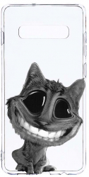 Husa Bestcase Compatibila cu Samsung Galaxy S10 Crazy Cat 2MM Soft Silicon prot cam T 20 