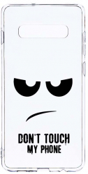 Husa Bestcase Compatibila cu Samsung Galaxy S10e Don and rsquo t Touch My Phone 2MM Soft Silicon prot cam T 90 