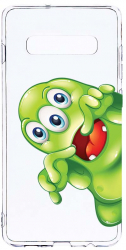 Husa Bestcase Compatibila cu Samsung Galaxy S10 Plus Green Monster 2MM Soft Silicon prot cam T 60 