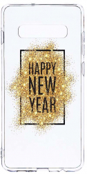 Husa Bestcase Compatibila cu Samsung Galaxy S10 Plus Happy New Year 2MM Soft Silicon prot cam T 355 