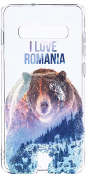 Husa Bestcase Compatibila cu Samsung Galaxy S10 Plus I Love Romania 2MM Soft Silicon prot cam T 35 