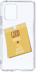 Husa Bestcase Compatibila cu Samsung Galaxy S10 Lite Good Morning Sticker 2MM Soft Silicon prot cam T 48 
