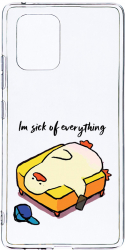 Husa Bestcase Compatibila cu Samsung Galaxy S10 Lite Im Sick Of Everything 2MM Soft Silicon prot cam T 999 