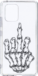 Husa Bestcase Compatibila cu Samsung Galaxy S10 Lite Skeleton Hand FU 2MM Soft Silicon prot cam T 965 