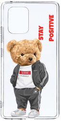 Husa Bestcase Compatibila cu Samsung Galaxy S10 Lite Stay Positive - Teddy Bear 2MM Soft Silicon prot cam T 926 