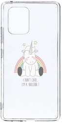 Husa Bestcase Compatibila cu Samsung Galaxy S10 Lite Unicorn - I Dont Care 2MM Soft Silicon prot cam T 524 