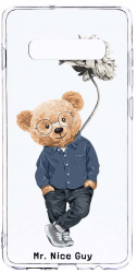 Husa Bestcase Compatibila cu Samsung Galaxy S10e Nice Guy - Teddy Bear 2MM Soft Silicon prot cam T 934 