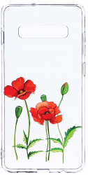 Husa Bestcase Compatibila cu Samsung Galaxy S10e Red Poppy 2MM Soft Silicon prot cam T 643