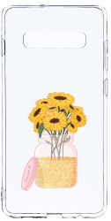 Husa Bestcase Compatibila cu Samsung Galaxy S10 Plus Sun Flower 2MM Soft Silicon prot cam T 639 