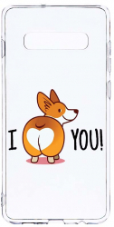 Husa Bestcase Compatibila cu Samsung Galaxy S10 Plus Sweet doggy Emoji 2MM Soft Silicon prot cam T 593 