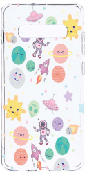 Husa Bestcase Compatibila cu Samsung Galaxy S10 Plus Universe Planets UFO 2MM Soft Silicon prot cam T 473 