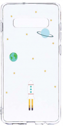 Husa Bestcase Compatibila cu Samsung Galaxy S10 Plus Universe Spacecraft 2MM Soft Silicon prot cam T 471 