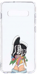 Husa Bestcase Compatibila cu Samsung Galaxy S10 Plus Vans - Gym Shoes 2MM Soft Silicon prot cam T 600 
