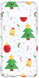 Husa Bestcase Compatibila cu Samsung Galaxy S10 Plus Xmas Tree 2MM Soft Silicon prot cam T 309 
