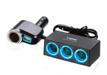 Incarcator bricheta 3 in 1cu soclu si USB 12/24V 