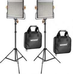 Kit 2 Panouri Bicolore 480 LED x2 suporturi luminoase 800 - 200 cm si accesorii Negru