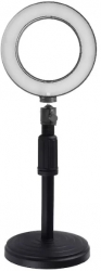 Lampa Circulara 6 Inch Tip Led SMD 3 Trepte Lumina Alimentare USB Telecomanda Pe Fir Bila reglaj 1/4 si Suport talpa rotunda Negru 