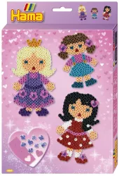 Papusi - set de 1500 margele Hama midi si o planseta in cutie cu agatator 