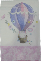 Pled 85 x 85 cm pentru fete Mini Junior 85-58 Alb 
