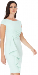 Rochie midi culoare mint fara maneci 