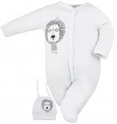 Salopeta cu maneca lunga pentru copii Koala Simba 07-477AL 68 cm Alb 