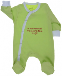 Salopeta cu maneca lunga pentru copii Pifou Model 32 M34354 Verde 
