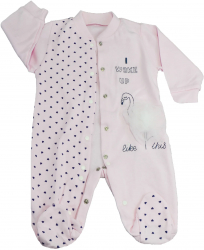 Salopeta cu maneca lunga pentru fete Gaye Bebe 2127-1-56 Roz 