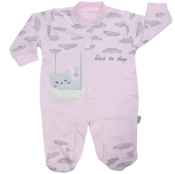 Salopeta cu maneca lunga pentru fete Gaye Bebe 2146R Roz 