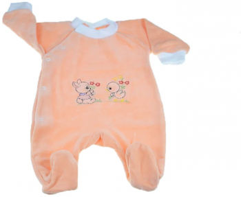 Salopeta cu maneca lunga pentru fete Pifou Model 16 SPCP-15-56-cm Coral 