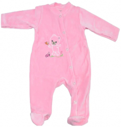 Salopeta cu maneca lunga pentru fete Pifou Model 3 S605444 Roz 