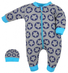 Set 2 piese salopeta si caciula pentru baieti Koala Peter 07-446-56-cm Gri 