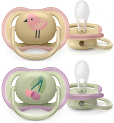 Set 2 suzete ortodontice din silicon Philips Avent Ultra Air SCF085 13 Multicolor 