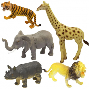 Set 5 figurine 13 cm Unikatoy Wild 236019 Multicolor 