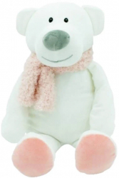 Urs de plus 52 cm pentru fete Tulilo 890446 Alb