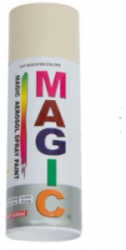 Vopsea spray Magic alb lucios 10 400 ml cu excelenta aderenta pe suprafete metalice plastic fibra de sticla sau lemn 