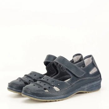 Balerini piele naturala Diana bleumarin M4 