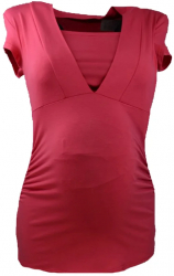 Bluza cu maneca scurta pentru gravide BDDE6R Mini Junior Rosu 