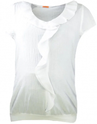 Bluza cu maneca scurta pentru gravide Mini Junior BDDE1A Alb