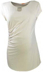Bluza cu maneca scurta pentru gravide Mini Junior BDDE7C Crem 