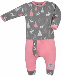 Compleu 2 piese bluza si pantaloni pentru fete Koala Jelonek 05-298GG1-80 Gri 