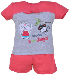 Compleu 2 piese de vara pentru fete Koala Jungle 04-084CR 86 cm Roz 