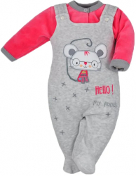 Compleu 2 piese pentru fete Koala Hello 04-846G1-56-cm Gri 