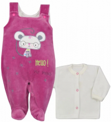 Compleu 2 piese pentru fete Koala Hello 04-846M-74-cm Mov 